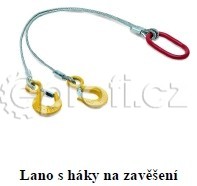 Lano s háky na zavěšení nádob